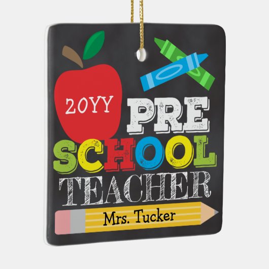 プリスクール先生プレKキープサクブライト セラミックオーナメント (右)