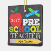 プリスクール先生プレKキープサクブライト セラミックオーナメント (左)