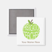 プリスクール先生マグネット – Green Apple マグネット (正面/裏面)