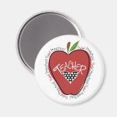 プリスクール先生レッドアップル マグネット (正面/裏面)