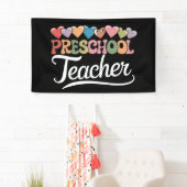 プリスクール先生初日グルービー新学期 横断幕 (インサイチュ)