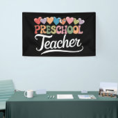 プリスクール先生初日グルービー新学期 横断幕 (トレードショー)