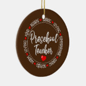 プリスクール先生新学期デイケア セラミックオーナメント (右)