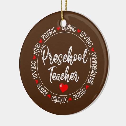 プリスクール先生新学期デイケア セラミックオーナメント (左)