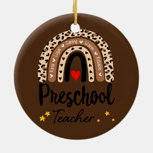 プリスクール先生新学期デイケア セラミックオーナメント (裏面)