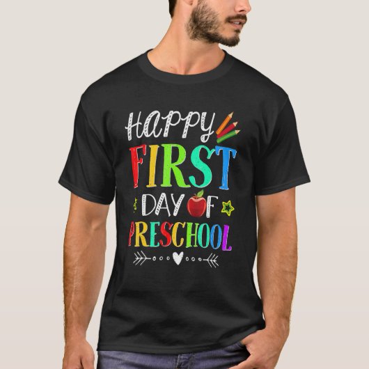 プリスクール先生生の幸せな初日 Tシャツ (正面)
