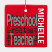 プリスクール先生超並外カスタム セラミックオーナメント (裏面)