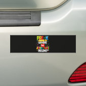 プリスクール冒険が始まる 新学期 バンパーステッカー (車上)
