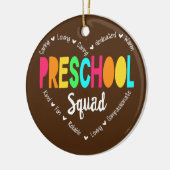 プリスクール分隊先生新学期デイケア セラミックオーナメント (左)