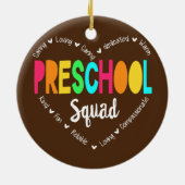 プリスクール分隊先生新学期デイケア セラミックオーナメント (裏面)