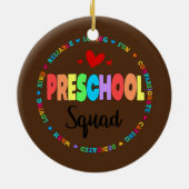 プリスクール分隊先生新学期デイケア セラミックオーナメント (裏面)