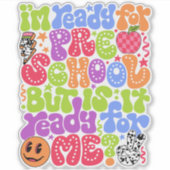 プリスクール初日のBack2Schoolの準備 シール (正面)