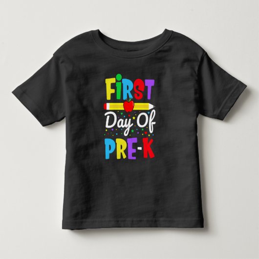 プリスクール初日 幼児Tシャツ トドラーTシャツ (正面)