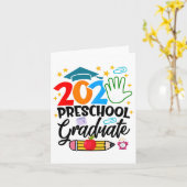 プリスクール卒業Pre-k Grad 2025 Preschool Gradu カード (黄色い花)