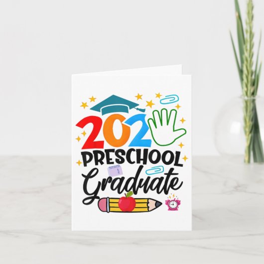 プリスクール卒業Pre-k Grad 2025 Preschool Gradu カード (正面)