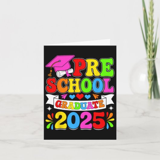 プリスクール卒業Pre-k Grad 2025 Preschool Gradu カード (正面)