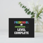 プリスクール完了新学期ビデオゲーマーギフト ポストカード (スタンド正面)