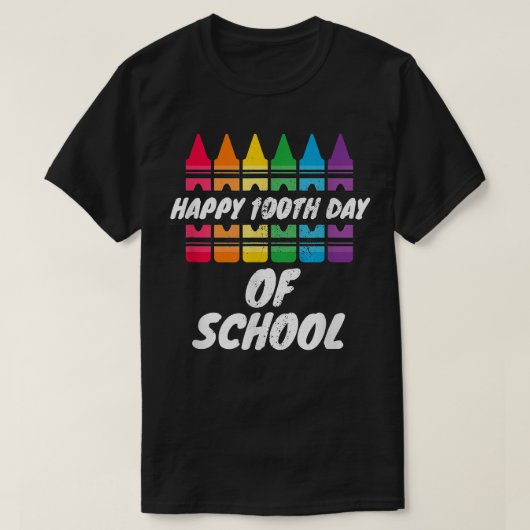 プリスクール幸せ100th日学校クレヨン先生 tシャツ (デザイン正面)