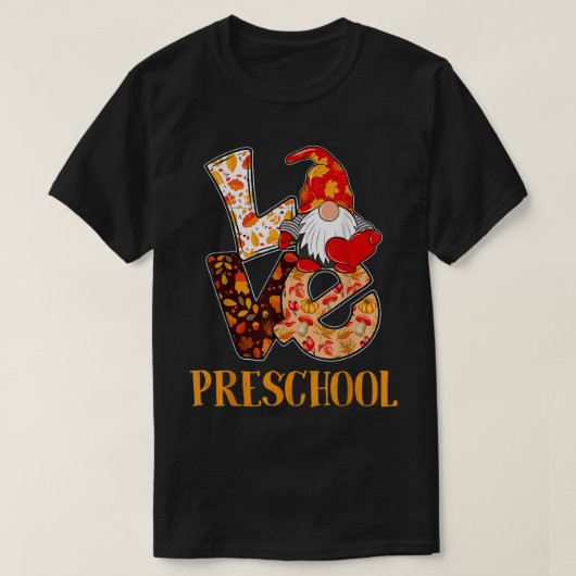 プリスクール愛の秋の秋格言のための先生と Tシャツ (デザイン正面)