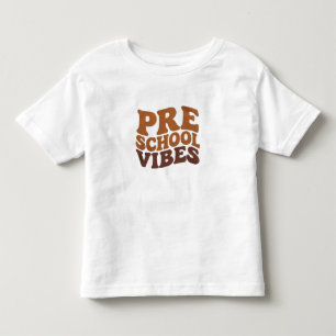 プリスクール最初の日 バックトゥスクール グルービー トドラーTシャツ