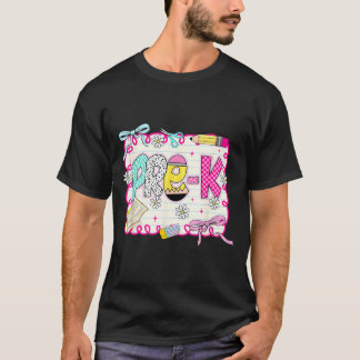 プリスクール準備はお済み?鉛筆デザインの学生・教師グッズ Tシャツ