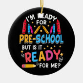 プリスクール1日目のプリスクール1日目の準備K前 セラミックオーナメント (正面)