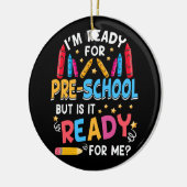 プリスクール1日目のプリスクール1日目の準備K前 セラミックオーナメント (左)