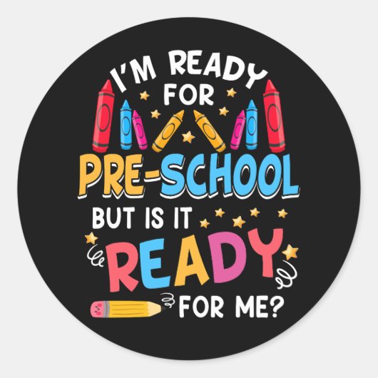 プリスクール1日目のプリスクール1日目の準備K前 ラウンドシール (正面)