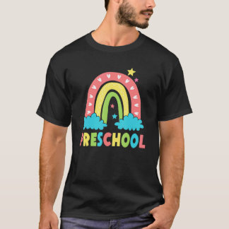 プリスクール レインボー ガール ボーイズ 先生 こんにちは プリスク Tシャツ