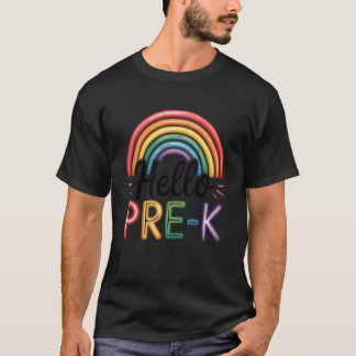 プリスクール レインボー バックトゥスクール 先生 生徒 Tシャツ
