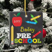 プリスクールKeepsakeチャックボードカラフル子供 セラミックオーナメント