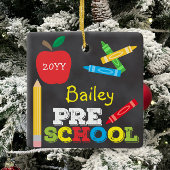 プリスクールKeepsake Chalkboard Kidsのカラフル写真 セラミックオーナメント