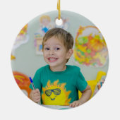 プリスクールKeepsake Chalkboard Kidsのカラフル写真 セラミックオーナメント (裏面)