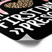 プリスクールleopard rainbowの幸せな最初の教え日 ポスター (角)