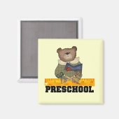 プリスクールTシャツとギフトを持つクマ マグネット (正面/裏面)
