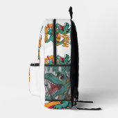 プリスクールTレックスを潰す準備ができている プリントバックパック (右)