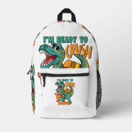 プリスクールTレックスを潰す準備ができている プリントバックパック