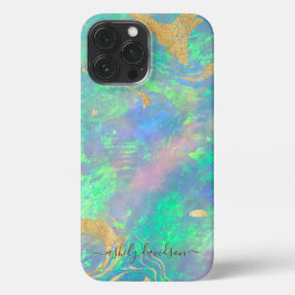 プリズマティックブルーオパール モダングラムiPhoneケース iPhone 13 Pro Maxケース
