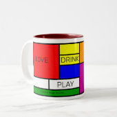 プリズマティック組成物1新生物主義デスティル11 ツートーンマグカップ (正面左)