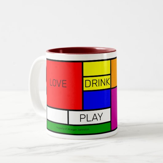 プリズマティック組成物1新生物主義デスティル11 ツートーンマグカップ (正面左)