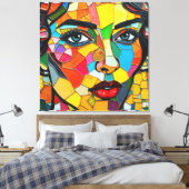 「プリズマラ」 – 彼女の炎の断片 キャンバスプリント (インサイチュ (寝室))