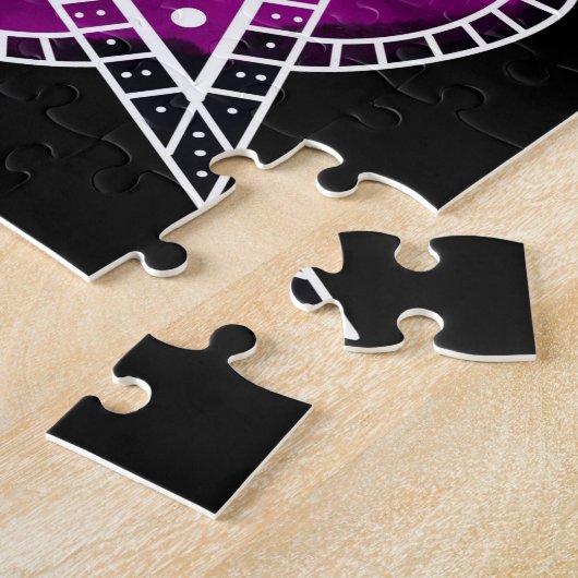 プリズムかわいらしファンタジーアート瞑想 ジグソーパズル (側面)