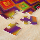 プリズムカラフル万華鏡のように千変万化するパターン ジグソーパズル (側面)