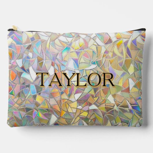 プリズムステンドグラス効果 - レインボープリズム アクセサリーポーチ (正面)