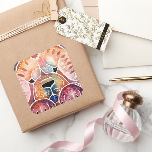 プリズムチャウラフなめらかなアートカード スクエアシール (ギフト)