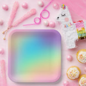 プリズムパステルレインボーグラデーション紙プレート ペーパープレート (パーティー)