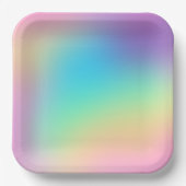 プリズムパステルレインボーグラデーション紙プレート ペーパープレート (正面)