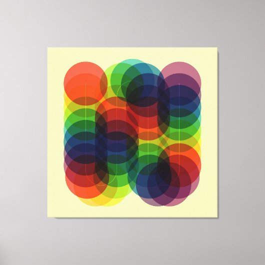 プリズムパス黄色 キャンバスプリント (正面)