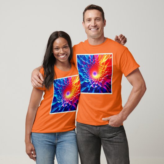 プリズム幾何学カラーボルテックスデザイン Tシャツ (ユニセックス)