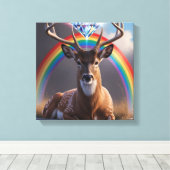 プリズム〔雄ジカの〕枝角 キャンバスプリント (インサイチュ (ウッドフロア))